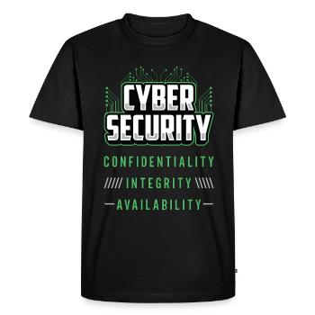 Cyber Security Confidentiality Integrity Analyst - Men's Premium Organic T-Shirt - black - Front - Nico (187cm)
