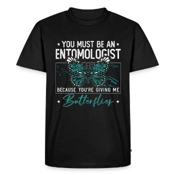 Entomologist You Must Be An Entomologist Bug Lover - Men's Premium Organic T-Shirt - black - Front - Nico (187cm)