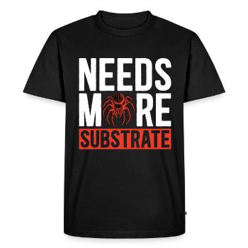 Les tarentules ont besoin de plus de substrat Tarentula Breeder - T-shirt Premium bio Homme - noir - Devant - Nico (187cm)