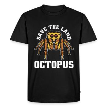 Tarentules Sauver La Terre Poulpe Tarentule Propriétaire - T-shirt Premium bio Homme - noir - Devant - Nico (187cm)