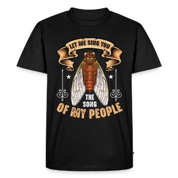 Cigales Laisse-moi te chanter la chanson périodique cigale - T-shirt Premium bio Homme - noir - Devant - Nico (187cm)