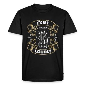 Cicadas Exist Loudly Periodical Cicadas Entomology - Men's Premium Organic T-Shirt - black - Front - Nico (187cm)