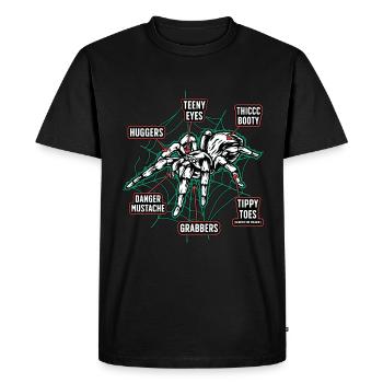 Tarantulas Teeny Eyes Thicc Booty Huggers Spider - Men's Premium Organic T-Shirt - black - Front - Nico (187cm)