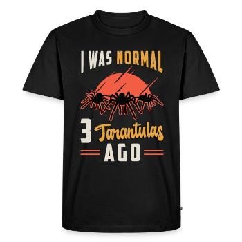 Tarentules J’étais normal 3 Tarentules Il y a Araignée - T-shirt Premium bio Homme - noir - Devant - Nico (187cm)