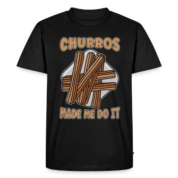 Les churros m’ont fait le faire Fabricant de churros de cuisine mexicaine - T-shirt Premium bio Homme - noir - Devant - Nico (187cm)