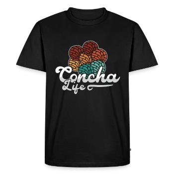 Concha Life Pain sucré mexicain Dulce Conchas - T-shirt Premium bio Homme - noir - Devant - Nico (187cm)