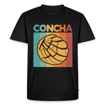 La cuisine mexicaine rétro Concha aime le pain de coquille sucré - T-shirt Premium bio Homme - noir - Devant - Nico (187cm)