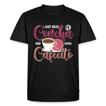 Conchas, j’ai juste besoin d’une concha et d’un peu de nourriture mexicaine - T-shirt Premium bio Homme - noir - Devant - Nico (187cm)
