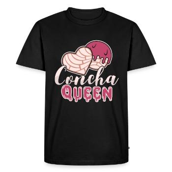 La reine Concha aime le pain sucré aux coquilles Dulce Conchas - T-shirt Premium bio Homme - noir - Devant - Nico (187cm)