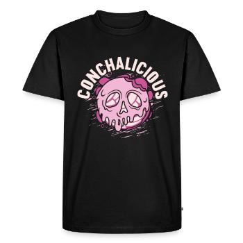 Conchas Conchalicious aime le pain sucré mexicain - T-shirt Premium bio Homme - noir - Devant - Nico (187cm)