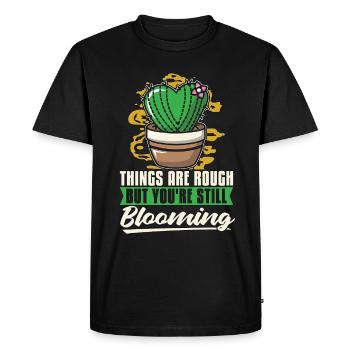 Succulent Things Are Rough But You're Plant Lover - Men's Premium Organic T-Shirt - black - Front - Nico (187cm)