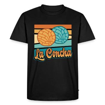 La Concha Cuisine mexicaine Amateur de pâtisserie de pain sucré - T-shirt Premium bio Homme - noir - Devant - Nico (187cm)