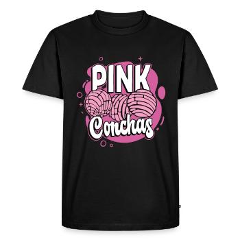 Pink Conchas aime la cuisine mexicaine Pain sucré aux coquillages - T-shirt Premium bio Homme - noir - Devant - Nico (187cm)