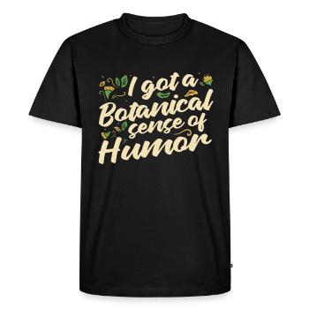 Botanique J’ai un sens botanique des plantes d’intérieur - T-shirt Premium bio Homme - noir - Devant - Nico (187cm)