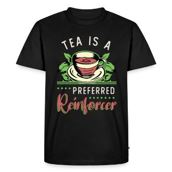 La tisane est une tasse à base de plantes de renforcement préférée - T-shirt Premium bio Homme - noir - Devant - Nico (187cm)