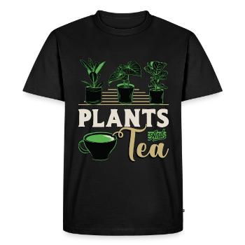 Tisanes Et Thé Herboriste Buveur De Thé - T-shirt Premium bio Homme - noir - Devant - Nico (187cm)