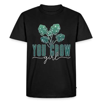 Monstera You Grow Girl Gardener Monstera Deliciosa - Men's Premium Organic T-Shirt - black - Front - Nico (187cm)