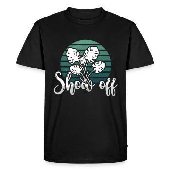 Monstera Show Off Balcony Plants Monstera Lover - Men's Premium Organic T-Shirt - black - Front - Nico (187cm)