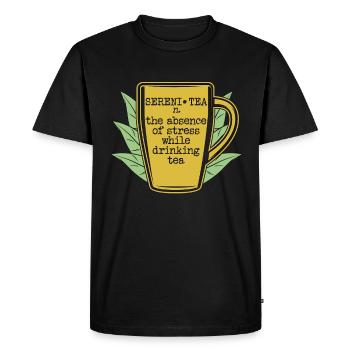 Tisane Sereni-Tea L’Absence De Stress Tasse À Thé - T-shirt Premium bio Homme - noir - Devant - Nico (187cm)