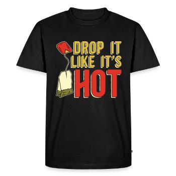 Tisane Drop It Like It’s Hot Teacup Herboristerie - T-shirt Premium bio Homme - noir - Devant - Nico (187cm)