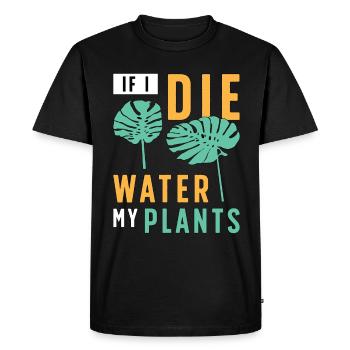 Monstera Si Je Meurs Arrosez Mes Plantes Plantes De Balcon - T-shirt Premium bio Homme - noir - Devant - Nico (187cm)