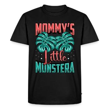 Monstera Mommy’s Little Monstera Plantes d’intérieur - T-shirt Premium bio Homme - noir - Devant - Nico (187cm)