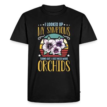 Orchidées J’ai recherché mes symptômes Orchid Grower - T-shirt Premium bio Homme - noir - Devant - Nico (187cm)