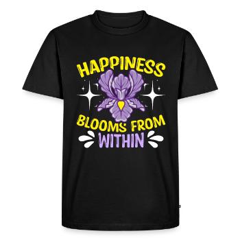 Orchids Happiness Blooms From Within Orchid Grower - Men's Premium Organic T-Shirt - black - Front - Nico (187cm)