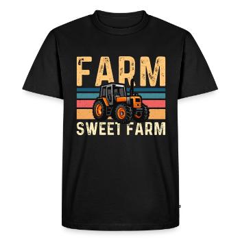 Moissonneuse-batteuse Farm Sweet Farm Farmer Moissonneuse-batteuse - T-shirt Premium bio Homme - noir - Devant - Nico (187cm)