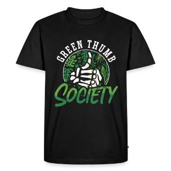 Plantes d’intérieur Green Thumb Society jardinier botanique - T-shirt Premium bio Homme - noir - Devant - Nico (187cm)