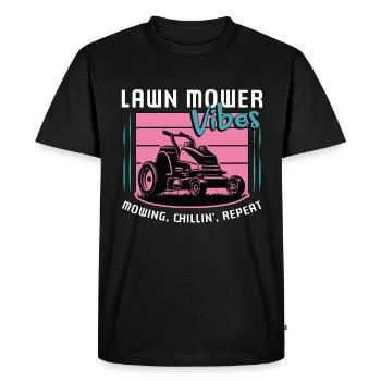 Mower Lawn Mower Vibes Mowing Chillin' Lawn Mowing - Men's Premium Organic T-Shirt - black - Front - Nico (187cm)