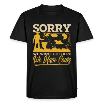 Élevage de bétail Désolé nous ne serons pas là Ferme de bétail - T-shirt Premium bio Homme - noir - Devant - Nico (187cm)