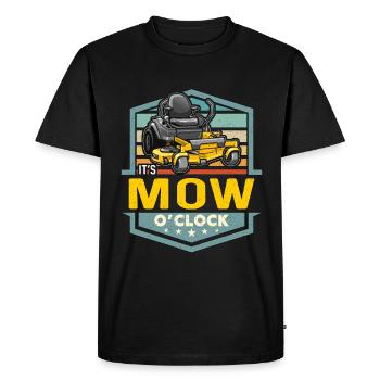 Tondeuse C'est Mow O'Clock Tondre la pelouse Couper l'herbe - T-shirt Premium bio Homme - noir - Devant - Nico (187cm)