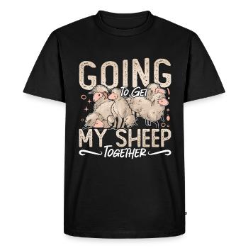 L’élevage de moutons et de chèvres va chercher mon bétail - T-shirt Premium bio Homme - noir - Devant - Nico (187cm)