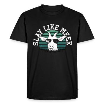 L’élevage de moutons et de chèvres tue comme moi l’élevage de chèvres - T-shirt Premium bio Homme - noir - Devant - Nico (187cm)