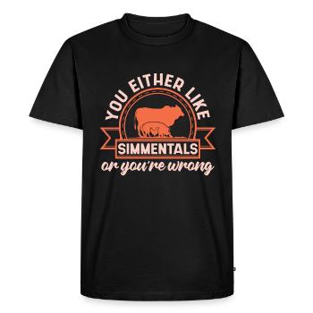 Éleveur de bétail Vous aimez soit Éleveur de bétail - T-shirt Premium bio Homme - noir - Devant - Nico (187cm)