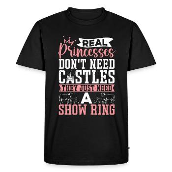 Éleveur de bétail Les vraies princesses ne font pas d’éleveurs - T-shirt Premium bio Homme - noir - Devant - Nico (187cm)