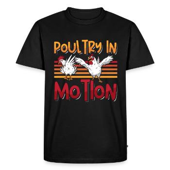 Volaille Fermier Volaille En Mouvement Poulet De Basse-Cour - T-shirt Premium bio Homme - noir - Devant - Nico (187cm)