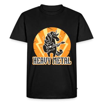 Licorne Heavy Metal - T-shirt Premium bio Homme - noir - Devant - Nico (187cm)