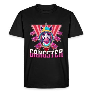 Licorne Gangsta - T-shirt Premium bio Homme - noir - Devant - Nico (187cm)