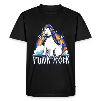 Punk Rock Unicorn - Men's Premium Organic T-Shirt - black - Front - Nico (187cm)