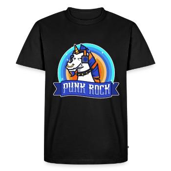 Punk Rock Unicorn - Men's Premium Organic T-Shirt - black - Front - Nico (187cm)