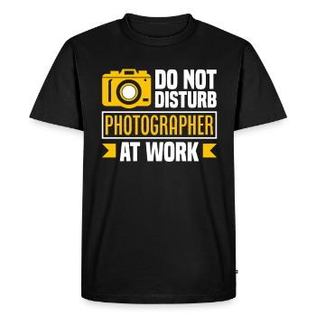 Drôle Photographie Photographe Photographe Cadeau - T-shirt Premium bio Homme - noir - Devant - Nico (187cm)