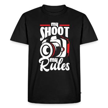 Drôle Photographie Photographe Photographe Cadeau - T-shirt Premium bio Homme - noir - Devant - Nico (187cm)