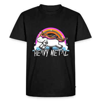Licorne Heavy Metal - T-shirt Premium bio Homme - noir - Devant - Nico (187cm)