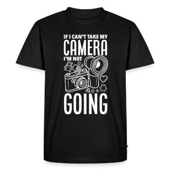 Drôle Photographie Photographe Photographe Cadeau - T-shirt Premium bio Homme - noir - Devant - Nico (187cm)