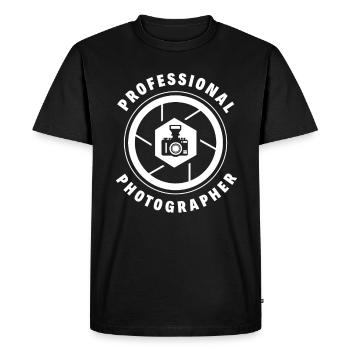 Drôle Photographie Photographe Photographe Cadeau - T-shirt Premium bio Homme - noir - Devant - Nico (187cm)