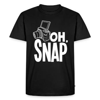 Drôle Photographie Photographe Photographe Cadeau - T-shirt Premium bio Homme - noir - Devant - Nico (187cm)