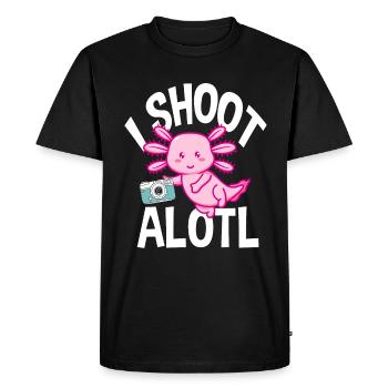 Drôle Photographie Photographe Photographe Cadeau - T-shirt Premium bio Homme - noir - Devant - Nico (187cm)