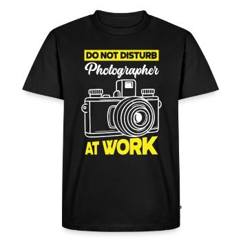 Drôle Photographie Photographe Photographe Cadeau - T-shirt Premium bio Homme - noir - Devant - Nico (187cm)